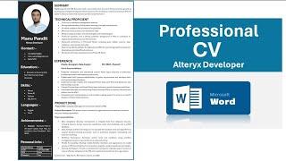 Data Analyst Resume | Alteryx Developer Resume | 100% Job | 20 LPA | Data Analyst Job | ATS | Resume