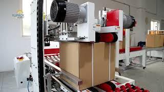 Automatic box erector, folding sealing, strapping, corner sealing packaging line | YUPACK