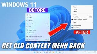 get old full context menu in windows 11 | how to enable the old full context menu in windows 11