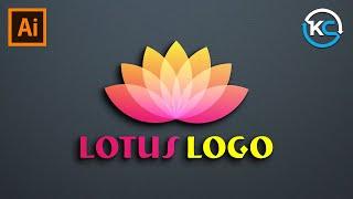 How to Create a Flower(Lotus) Logo in Adobe Illustrator.