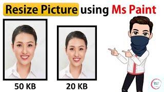 How to Resize Picture using Ms Paint? | How to resize photograph, signature in paint.|