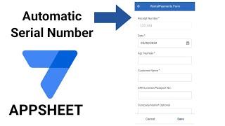 How To Create an Automatic Serial Number or Receipt Number in Appsheet