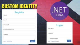 Custom Identity in Asp.Net Core MVC | Login and User Registration | .Net 8