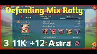 Mix Rally From 3 11K & +12 Astra  - Lords Mobile | Wonder Battles