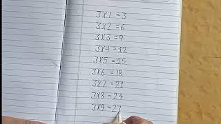 3-x1-3 Multiplication, Table of Three 3 Tables Song Multiplication Time of tables - MathsTables