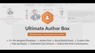 Ultimate Author Box - How to add custom templates for individual authors | WordPress Tutorial