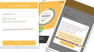 Bee wallet private key  / Connect crypto exchange wallet / Set a coin transaction password / Chain