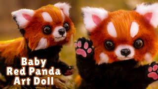 Making A Baby Red Panda l DIY Art Doll Tutorial