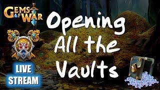 Gems of War - Opening all the Vaults (Getting Ready for Vault Weekend)