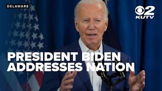 President Joe Biden addresses shooting during Donald Trump's rally in Pennsylvania