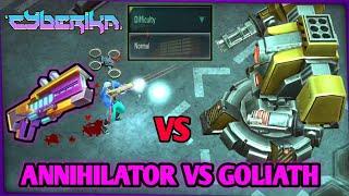 Annihiliator VS  Goliath in normal Difficulty!!  | Cyberika: Action Cyberpunk RPG Gameplay