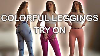 Colorful Leggings Try-on