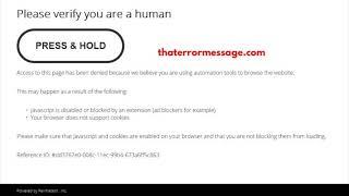 Please verify you are human - PRESS & HOLD (PeremiterX)