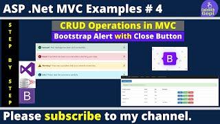Bootstrap Alert - With Close Button in ASP.NET MVC | Show Success Message after submitting data