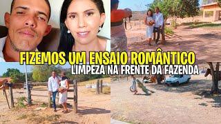 FIZEMOS UM ENSAIO ROMÂNTICO/ LIMPEZA NA FRENTE DA FAZENDA/ UM DIA MUITO ESPECIAL