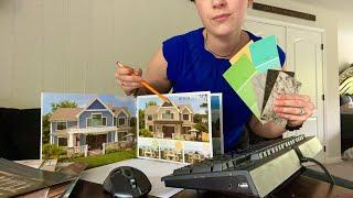 ASMR Designing Your Dream Home Pt 2 (writing, typing, page turning, tracing, fabric sounds)