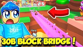 I Built A Bridge 30,000,000,000 BLOCKS LONG In Build A Bridge Simulator!!