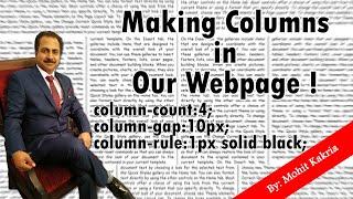 Making Columns in Our Webpage | Learn HTML and CSS | Mohit Tutorials