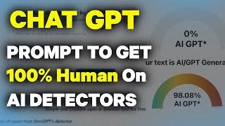 Chat GPT - Pass Ai Detectors 100% Human Written With This Prompt