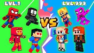 CROOK vs BOSS Lvl 1 Lvl 999 - Cute Story! - Superheroes Floor is Lava - Animation