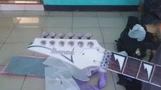 Unboxing gitar Ibanez RG series custom warna putih #verdi vengeance