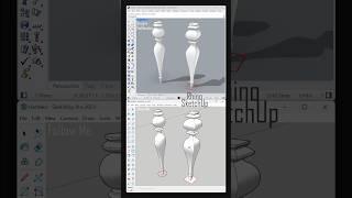 SketchUp vs Rhino - Follow me - Revolve #sketchup #rhino3d #sketchuptutorial #architecture