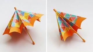 How To Make a Paper Umbrella that Open and Close | Very Easy Origami Umbrella