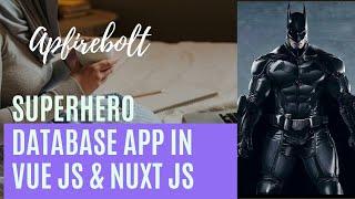 Superhero database app in Vue JS and Nuxt JS - Demo