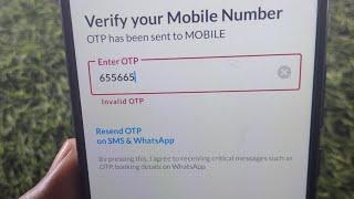 How to fix invalid OTP problem solve in Makemy trip | invalid OTP