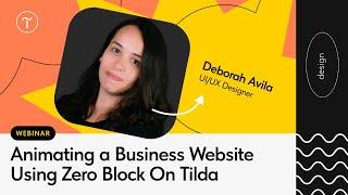 Animating a Business Website Using Zero Block On Tilda