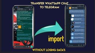 How to Import WhatsApp chat history to Telegram ||