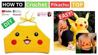 How To Crochet Pikachu Crop Top 