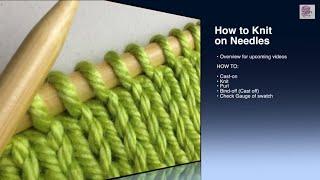 How to Knit - Knit Stitch Beginner (with closed Captions CC)