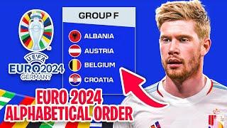 EURO 2024..BUT IN ALPHABETICAL ORDER 