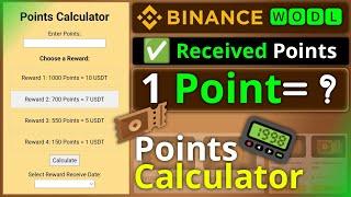 Binance WODL Points Received || How to Calculate The Points || Previous Theme: Binance Marketplace