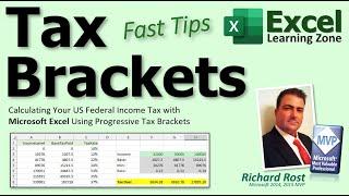 Calculating Your US Federal Income Tax with Microsoft Excel Using Progressive Tax Brackets
