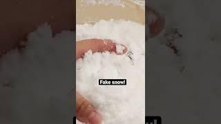 How to make fake snow ️ #diy #snow #lifehacks