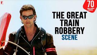 The Great Train Robbery Scene | Dhoom:2 | Hrithik Roshan | Dhoom Robbery Scene, Best Bollywood Scene