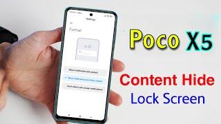 How to Hide Notification on Poco X5 | Poco X5 5g Lockscreen Notification Off Kaise Kare