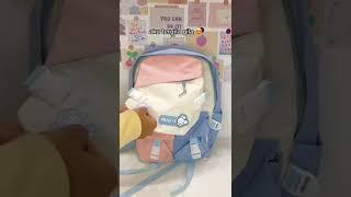 Two Tone Korean Waterproof Backpack | Tas Sekolah Anak | Backpack