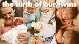 TWIN BIRTH VLOG *c-section birth* | meet our daughters 