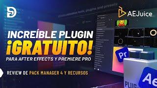 AE Juice Plugin GRATIS de After Effects y Premiere Pro ¡TIENE TODO LO QUE NECESITAS! Pack Manager 4