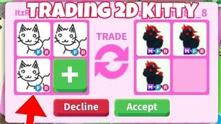 How To Trade The 2D Kitty In Adopt Me +Giveaway