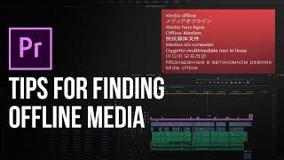 How do I find offline media in my Premiere Pro timeline?