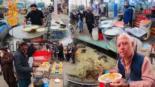 Famous street food of Afghanistan | Kabuli Pulao | channa and Lobya | Early morning breakfast