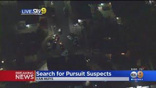 Police Search For Male And Female Pursuit Suspects In Van Nuys Apartment Complex