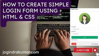 How to Create simple Login Form using html and css only #html #css #simple #login #form @codewithjk