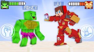 JJ HULKBUSTER vs Mikey HULK Battle Game SuperHero - Maizen Minecraft Animation