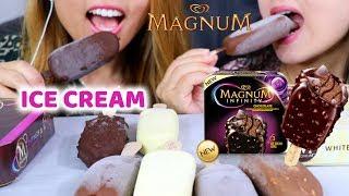 MAGNUM ICE CREAM BARS | ASMR EATING (INTENSE CRUNCH) *MUKBANG*