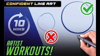 DRAW CONFIDENT LINE ART! - 10 min ARTIST WORKOUTS